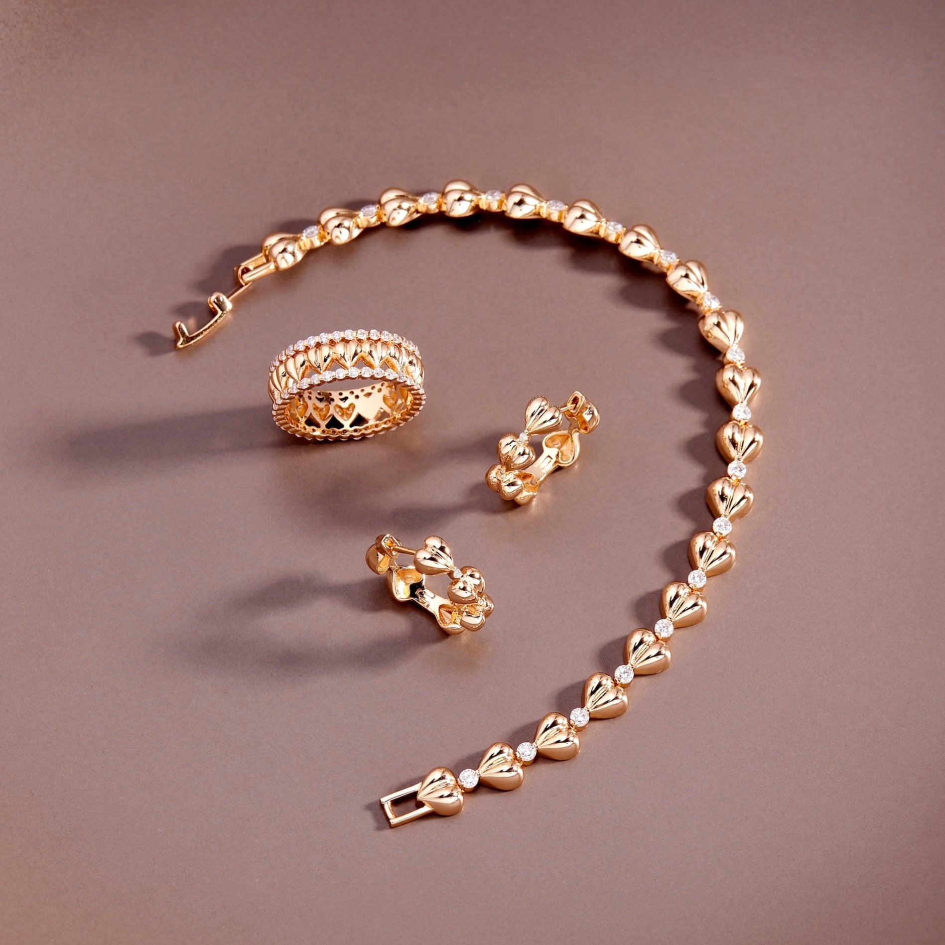 Hearts of Gold Diamond Eternity Band – ZAXIE by Stefanie Taylor