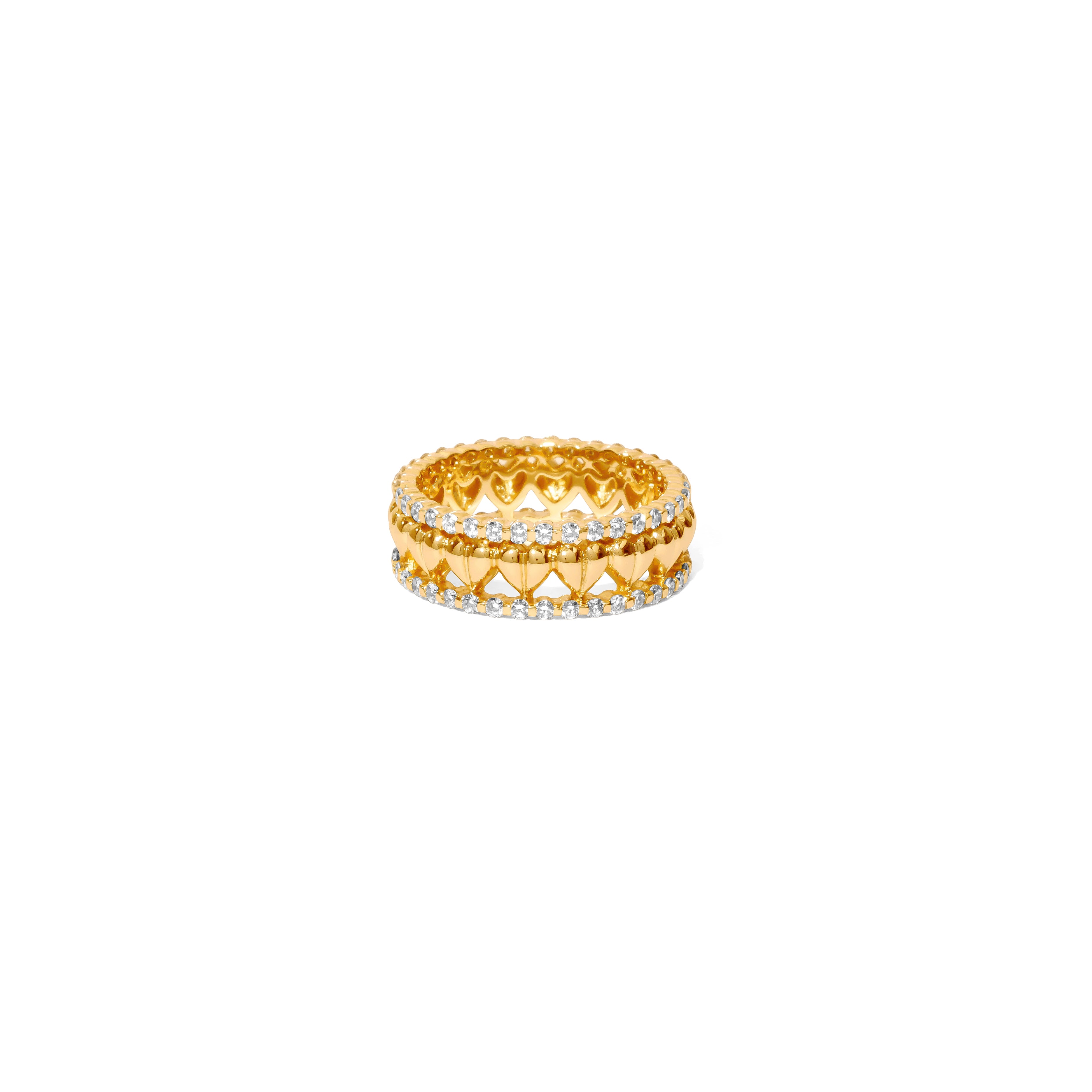 Hearts of Gold Diamond Eternity Band – ZAXIE by Stefanie Taylor